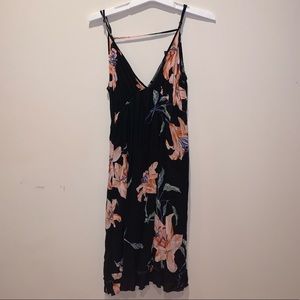 Black Flowery Summer Dress